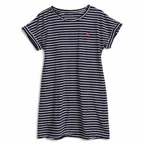 Cute French Navy & white striped t-shirt dress minimalist red embroidered heart